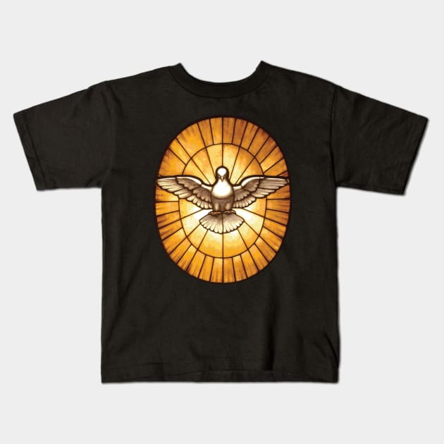 Holy Spirit Dove from St. Peter's Basilica Kids T-Shirt by Beltschazar